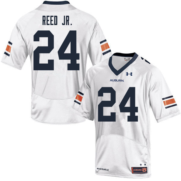 Men #24 Eric Reed Jr. Auburn Tigers College Football Jerseys Sale-White - Click Image to Close